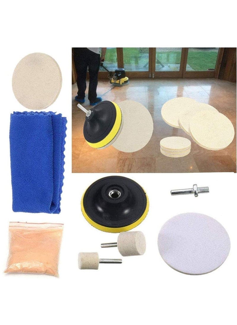 DIY Crafts Diy Crafts 12451 12077 Self Adhesive Wool Felt Polishing Wheel Cerium Oxide With Felt Pad, Backing Pad, M10, Multicolor  - Image 2