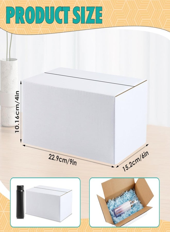 Loccmat 9x6x4 Shipping Boxes,25 Pack White Corrugated Cardboard Boxes,Small Shipping Box,Kraft Mailing Box for Small Business Packaging Mailing And Storing - Image 2