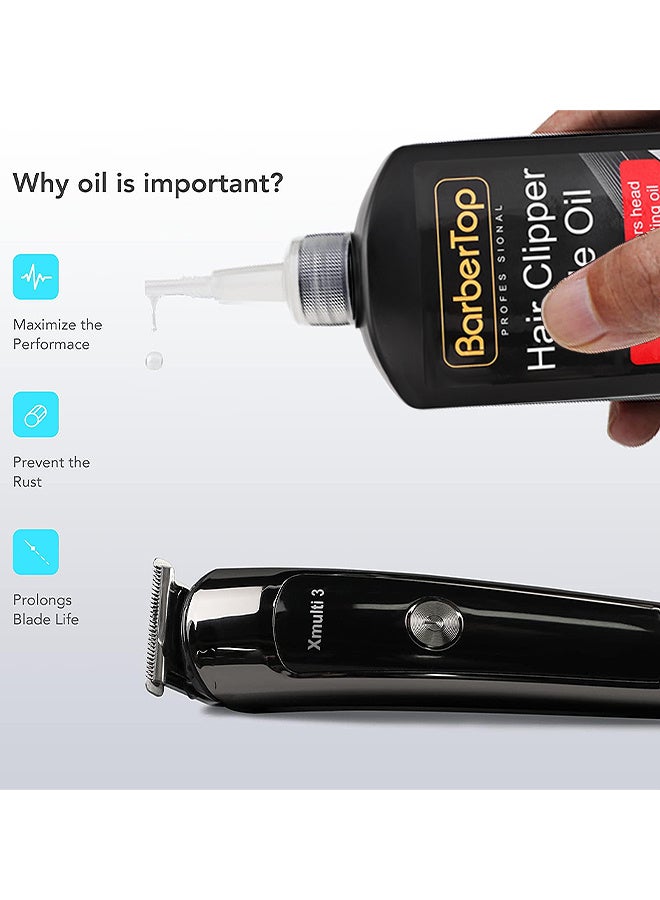 BarberTop Hair Clipper Blade Oil, 4 oz Lubricant For Clippers & Trimmers, Rust Prevention & Blade Care, Enhances Performance & Longevity, For Clippers, Trimmers, Groomers, Rust Prevention - Image 2