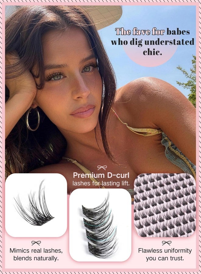 Goddvenus Natural Lash Clusters Wispy Eyelashes Clusters Fluffy Cluster Eyelash Extensions D Curl Individual Lash Extension 120pcs, 10-16mm False Eyelashes for DIY - Image 4