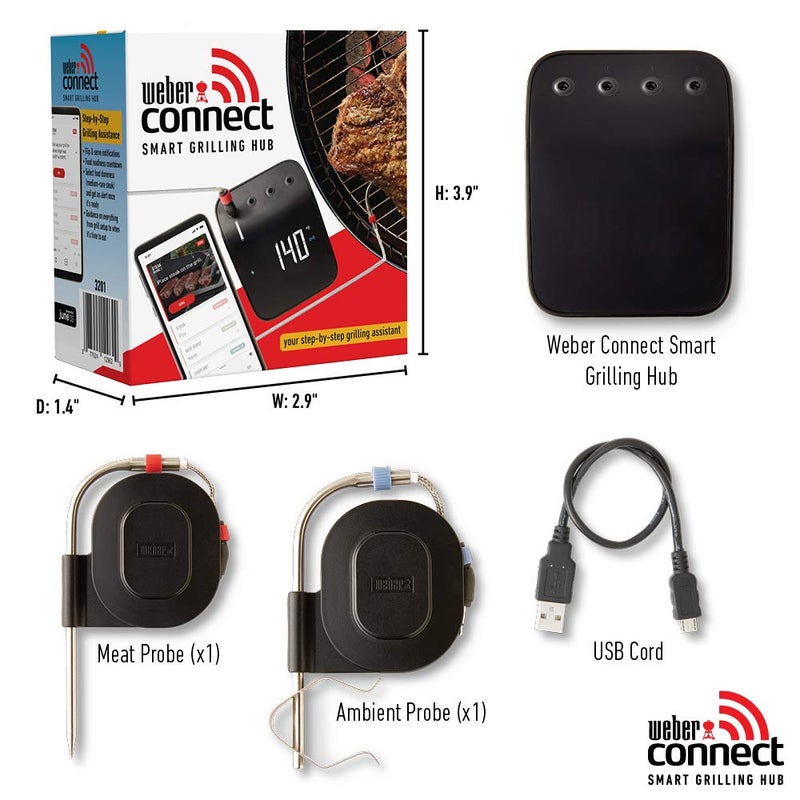Weber محور الشواء الذكي ويبر كونكت، أسود - Image 3