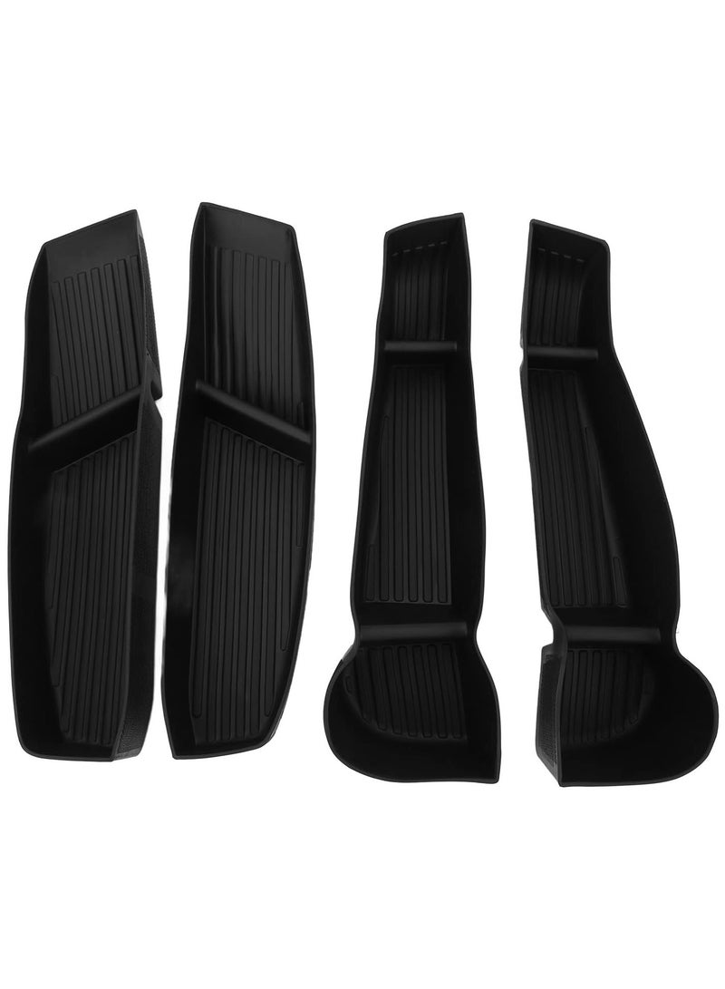 GGOOT 4PCS Tesla Model Y Door Side Storage Box, Soft TPE Insert Door Organizer Tray for Tesla Model Y 2020-2023, Front and Rear Door Slot Pockets Door Protector Accessories  - Image 1