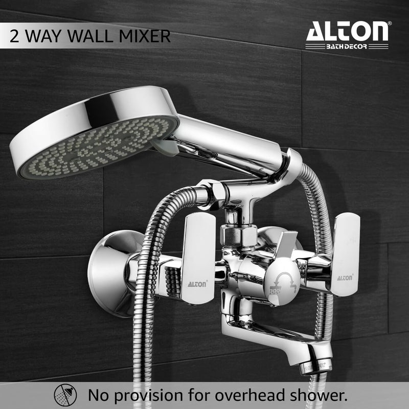 Alton ALTON QDRL5895 Brass Wall Mixer With 5Function Hand Shower SS304 Grade 15 Meter Tube and Crutch Chrome Finish - Image 4