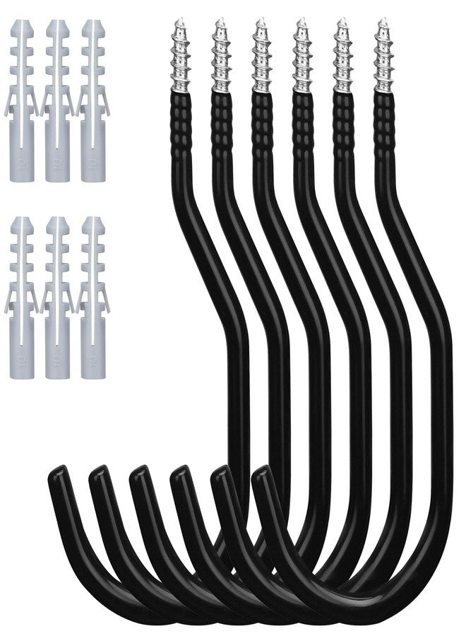 HORUSDY 6 Pack Heavy Duty Bike Hooks - 7.5 inches, 100LBS Capacity for Garage Wall and Ceiling - Image 1