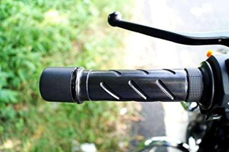 Ramanta Bullet Metal Handle Bar Ends, Heavy Handlebar Weights Compatible // Suitable Only with BS3, BS4 & BS6 RE Bullet Classic, Electra & Standard Motorcycles - (Model Year: 2021, 2 Pieces, Black) - Image 4