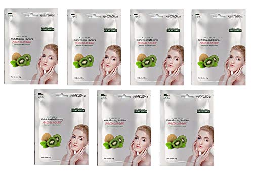 MOND'SUB Kiwi Fruit Beauty Skin Care Face Sheet Facial Mask with Natural Extract Repairing and Moisturizing 25gm each Unisex (Pack of 7) - Image 1