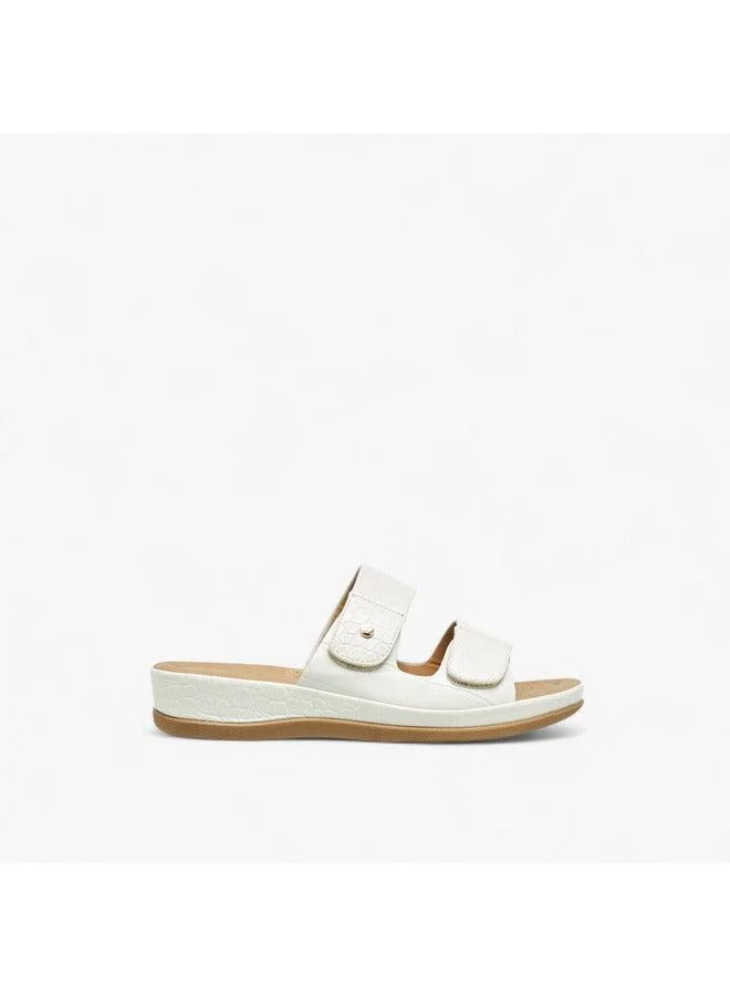 Flora Bella By Shoexpress Women Textured Slip-On Comfort Sandals