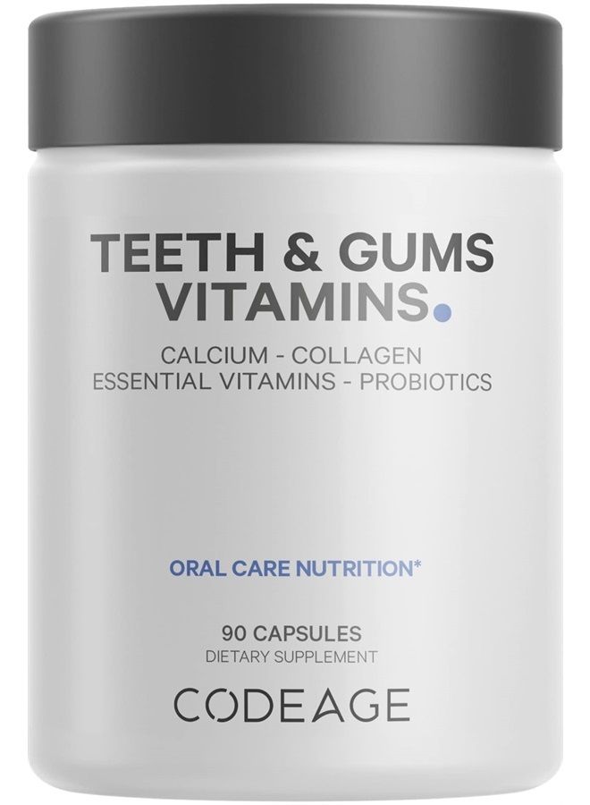 Codeage Teeth & Gums Vitamins + Oral Probiotics Supplement