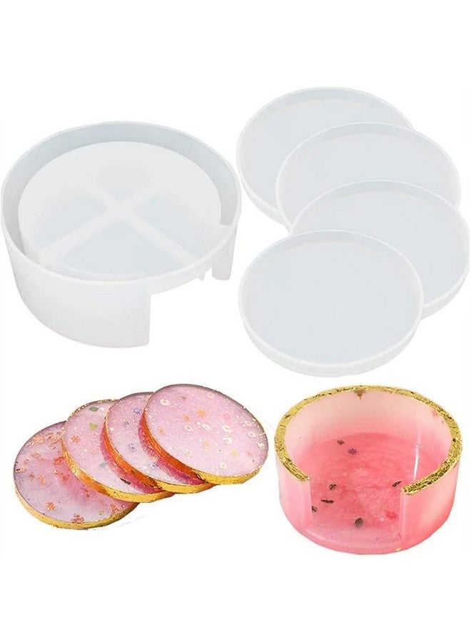 FDSHIP DIY Coaster Mold Creative Epoxy Mold Multipurpose Resin Craft Mold Silicone Casting Mold (Cups Mats) - Image 1