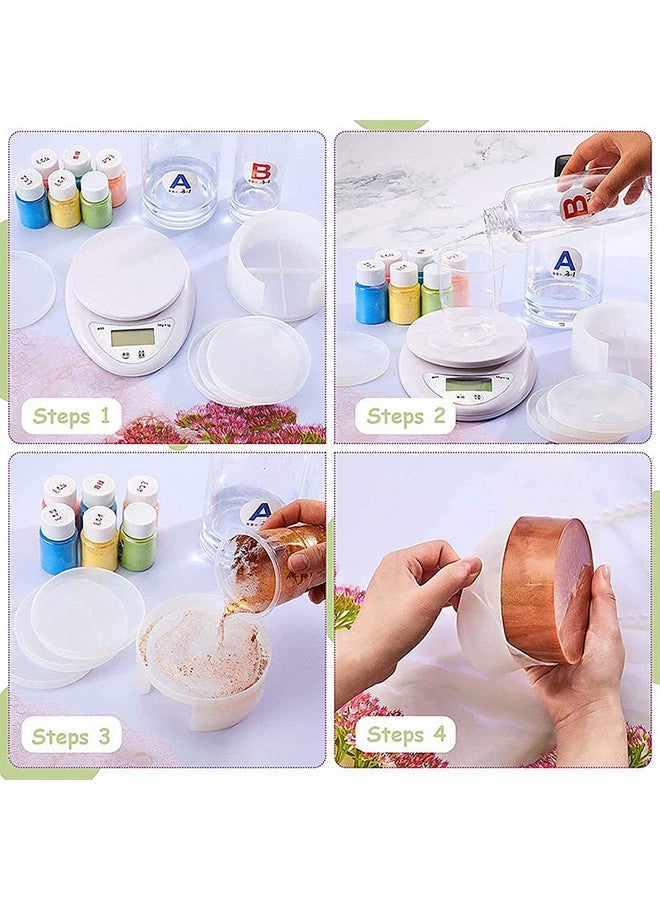 FDSHIP DIY Coaster Mold Creative Epoxy Mold Multipurpose Resin Craft Mold Silicone Casting Mold (Cups Mats) - Image 3
