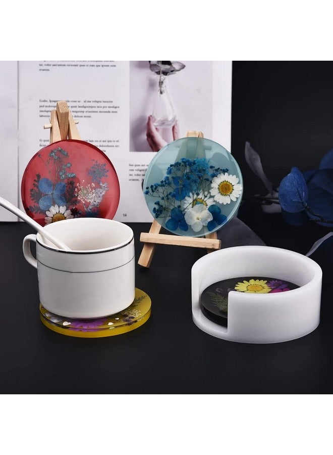 FDSHIP DIY Coaster Mold Creative Epoxy Mold Multipurpose Resin Craft Mold Silicone Casting Mold (Cups Mats) - Image 5