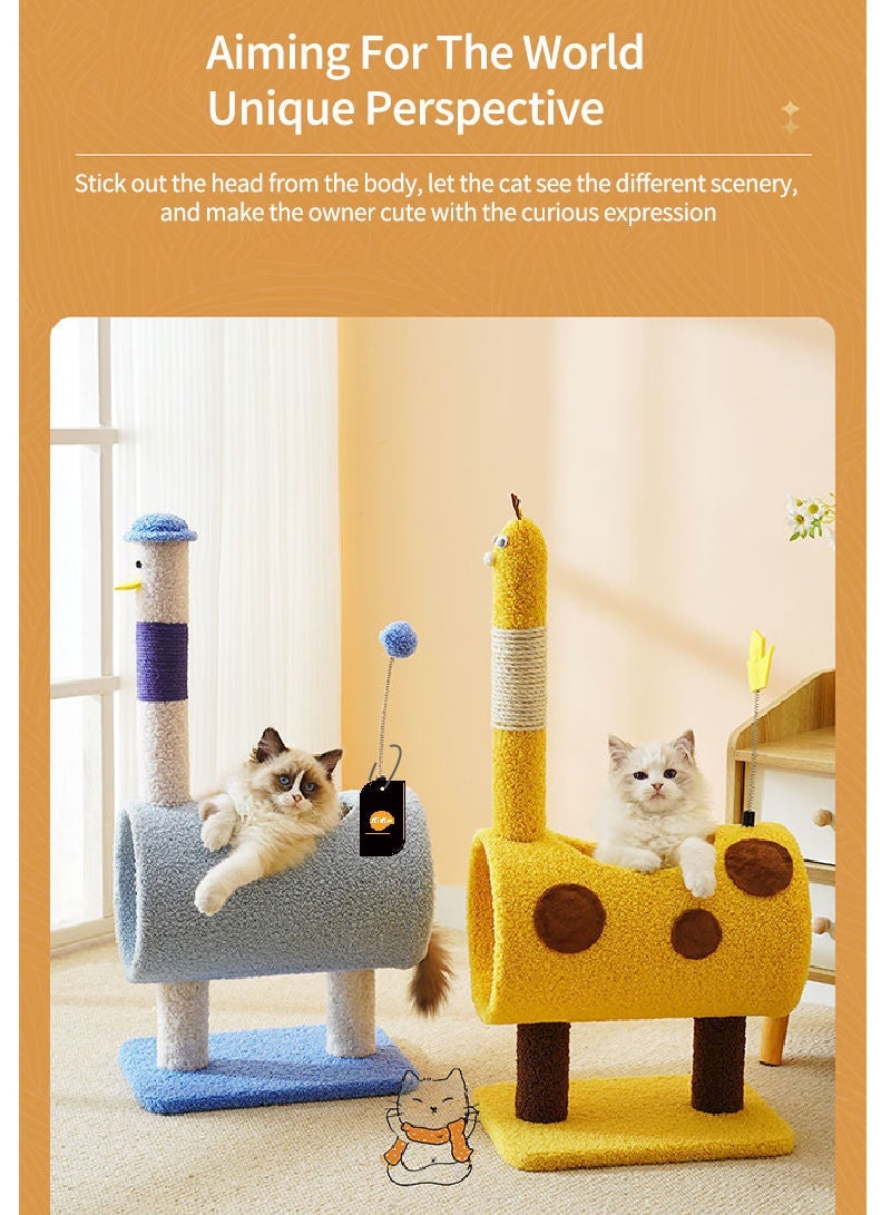 كيدل القط تسلق رف القط شجرة القط لعبة القط لعبة القط البيت الصيد القطب السيزال - Image 3