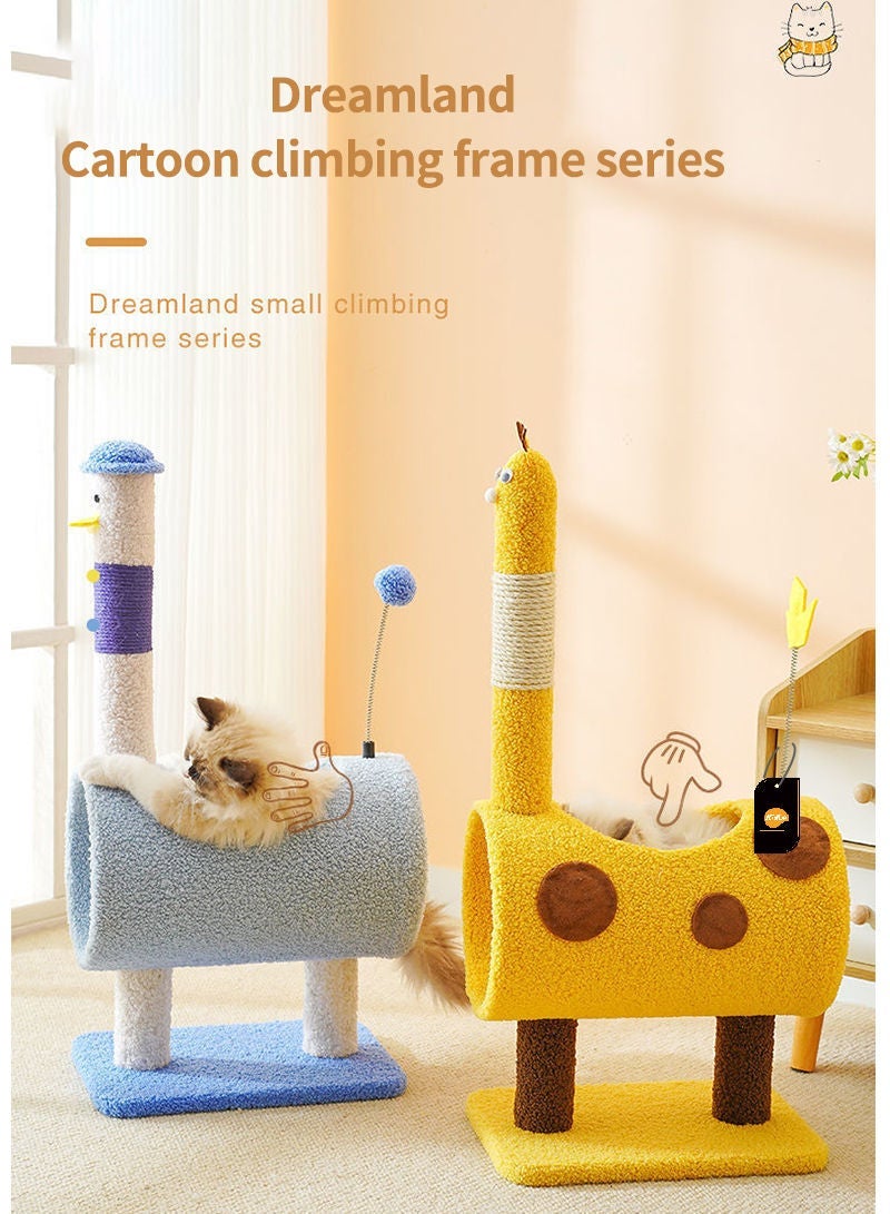 كيدل القط تسلق رف القط شجرة القط لعبة القط لعبة القط البيت الصيد القطب السيزال - Image 5