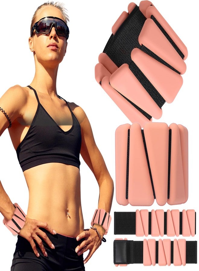 Vinsot Pilates 2Lbs Each(Set of 4) Wrist Ankle Weights for Women, Wearable Arm Leg, Adjustable Weighted Wristbands Arm Leg Weights Suitable for Walking Swimming Running Yoga Gym(Flesh Color) - Image 1