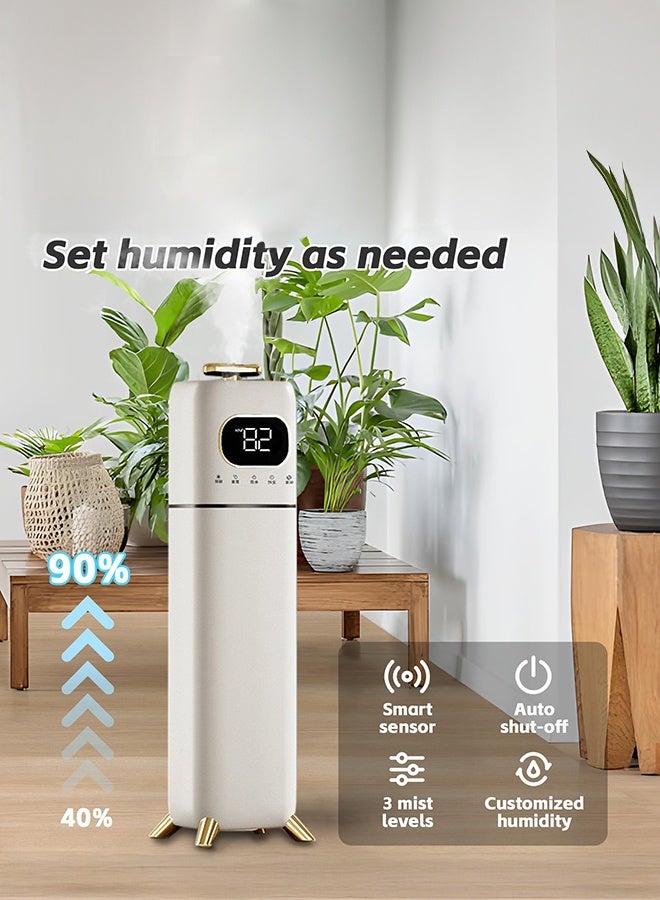 XiuWoo 9L Top-Fill Humidifier & Essential Oil Diffuser for Large Bedroom/Office - Cool Mist for Baby Nursery, Plants & Whole House, Plant, White - Image 3