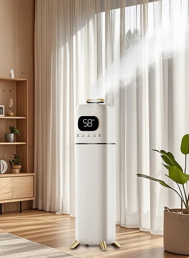 XiuWoo 9L Top-Fill Humidifier & Essential Oil Diffuser for Large Bedroom/Office - Cool Mist for Baby Nursery, Plants & Whole House, Plant, White - Image 1