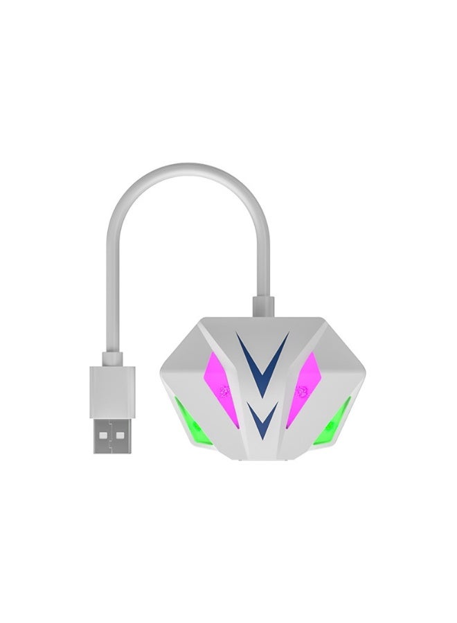 2-in-1 Charging and Ethernet Adapter – USB to 100/1000Mbps RGB Network Card, External Plug-and-Play USB Ethernet Adapter, Fast PD Charging, Compatible with WIN7, WIN8, WIN10, WIN11, Mac OSX, Linux - Image 1