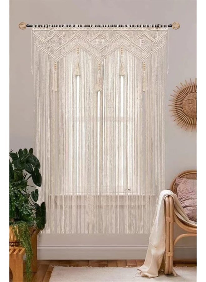 انتيكيانو ستائر بوهو مكرميه - مصنوعه يدويا للتعليق علي الحائط - 1.32 عرض 1.82 طول - Image 5