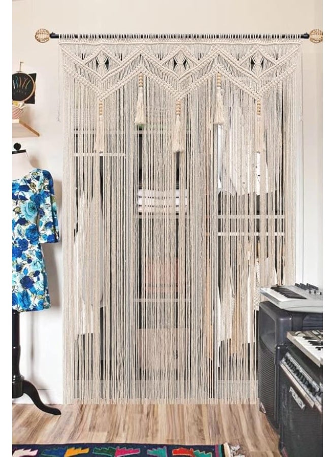 انتيكيانو ستائر بوهو مكرميه - مصنوعه يدويا للتعليق علي الحائط - 1.32 عرض 1.82 طول - Image 1