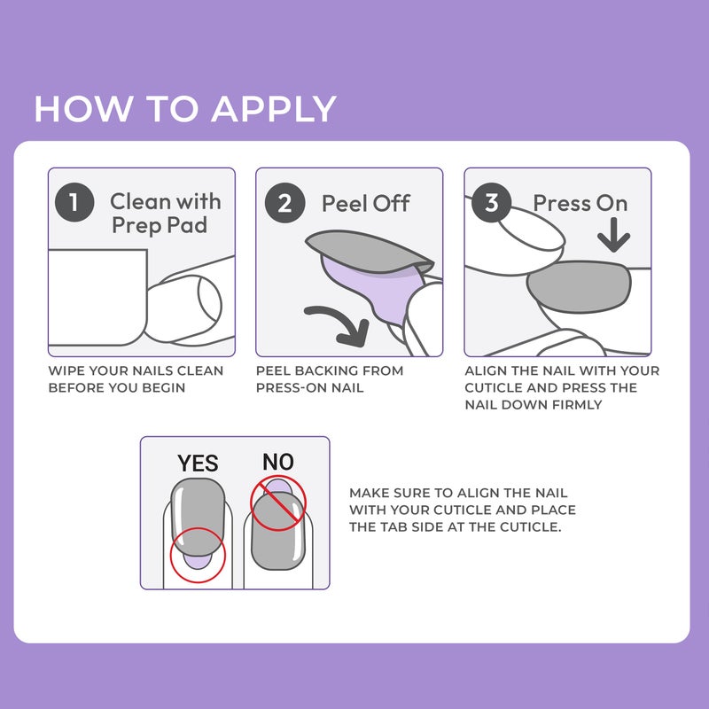 Impress KISS imPRESS No Glue Mani Press On Nails, French, 'Model', White, Short Size, Squoval Shape, Includes 30 Nails, Prep Pad, Instructions Sheet, 1 Manicure Stick, 1 Mini File - Image 2