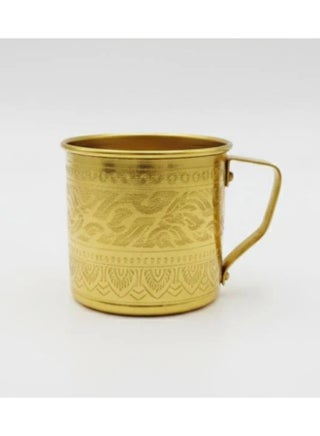 AKDC Aluminium Mug – Polished Gold Shine | 9 cm Elegant Handcrafted Mug