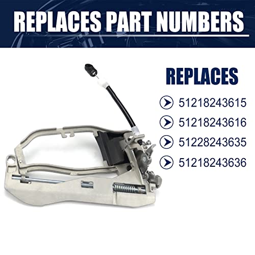 FEXON 4PCS Outside Door Handle Carrier Replacement for BMW E53 X5 2000-2006 Front Left Front Right Rear Left Rear Right 51218243615 51218243616 51228243635 51218243636 - Image 3