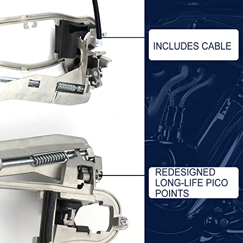 FEXON 4PCS Outside Door Handle Carrier Replacement for BMW E53 X5 2000-2006 Front Left Front Right Rear Left Rear Right 51218243615 51218243616 51228243635 51218243636 - Image 4