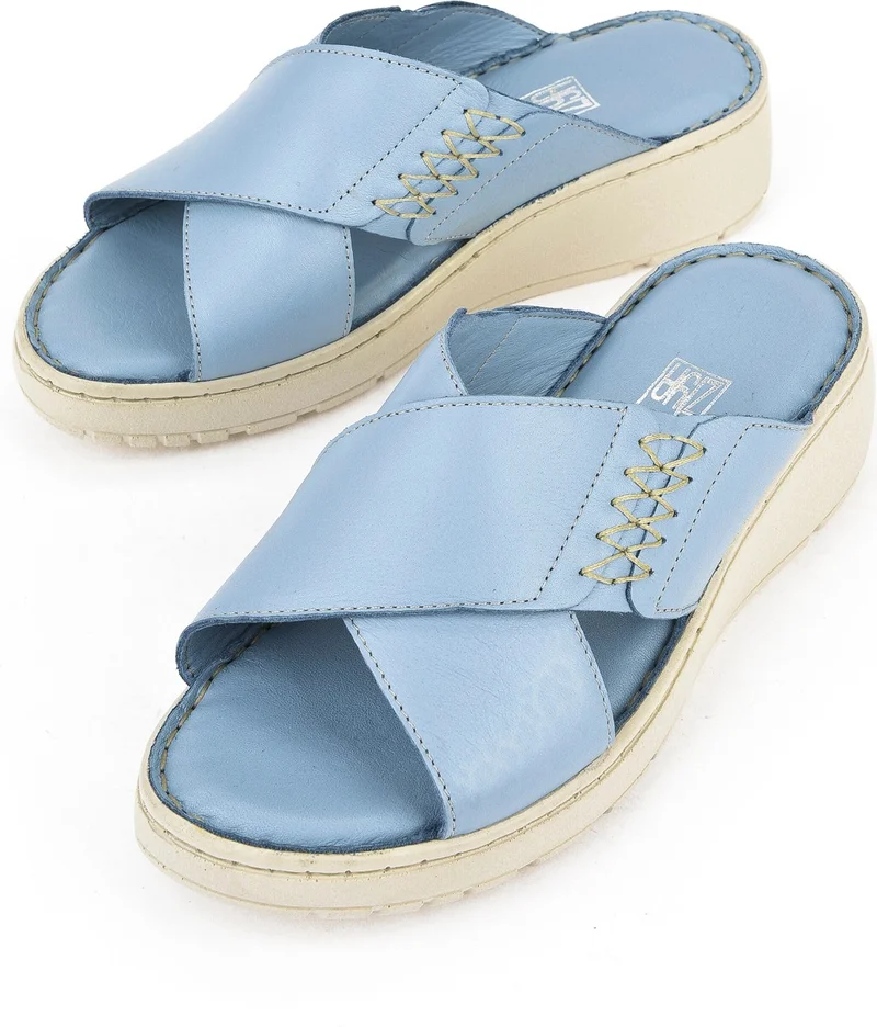 Ziya Women's Leather Slippers 1511048Z15 Jeans