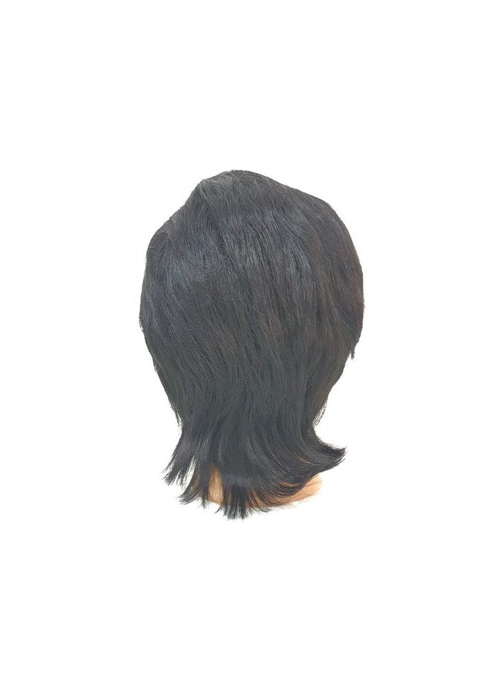 ماركة غير محددة - باروكة شعر صناعي للرجال طويل مستقيم لون اسود - Image 1