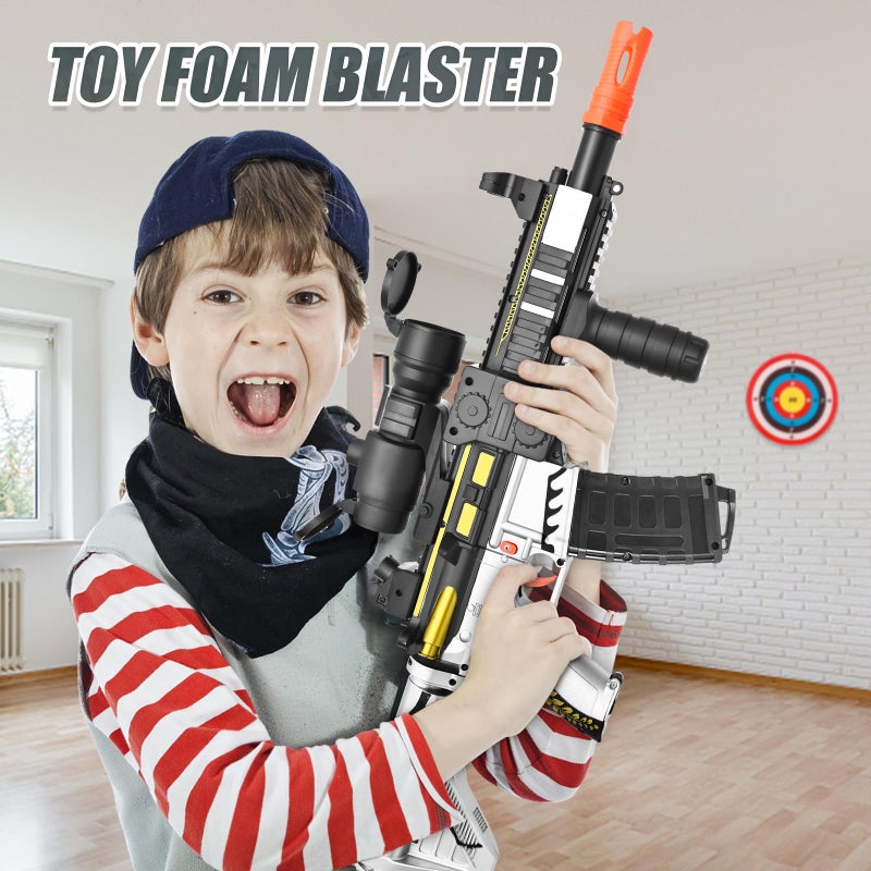 COOLFOX Realistic Toy Foam Blaster Gun - Electric Sniper Rifle with Scope 120 Soft Bullets 3 Magazines, Automatic Dart Gun for Boy Ages 8-12 Years Old, Indoor Outdoor Gifts for Adult Kid Christmas Birthday - Image 2