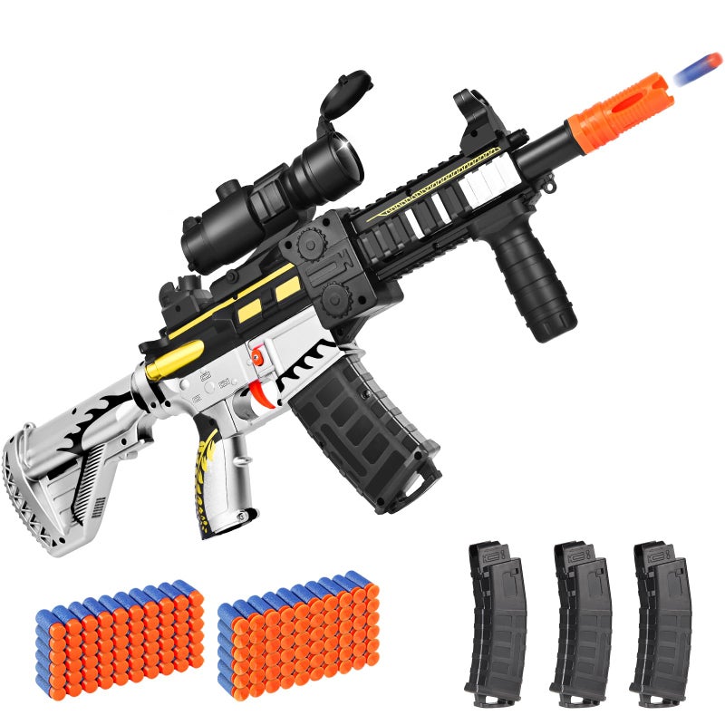 COOLFOX Realistic Toy Foam Blaster Gun - Electric Sniper Rifle with Scope 120 Soft Bullets 3 Magazines, Automatic Dart Gun for Boy Ages 8-12 Years Old, Indoor Outdoor Gifts for Adult Kid Christmas Birthday - Image 1