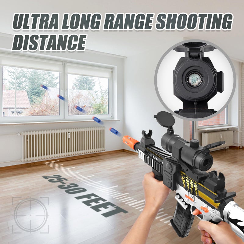 COOLFOX Realistic Toy Foam Blaster Gun - Electric Sniper Rifle with Scope 120 Soft Bullets 3 Magazines, Automatic Dart Gun for Boy Ages 8-12 Years Old, Indoor Outdoor Gifts for Adult Kid Christmas Birthday - Image 3