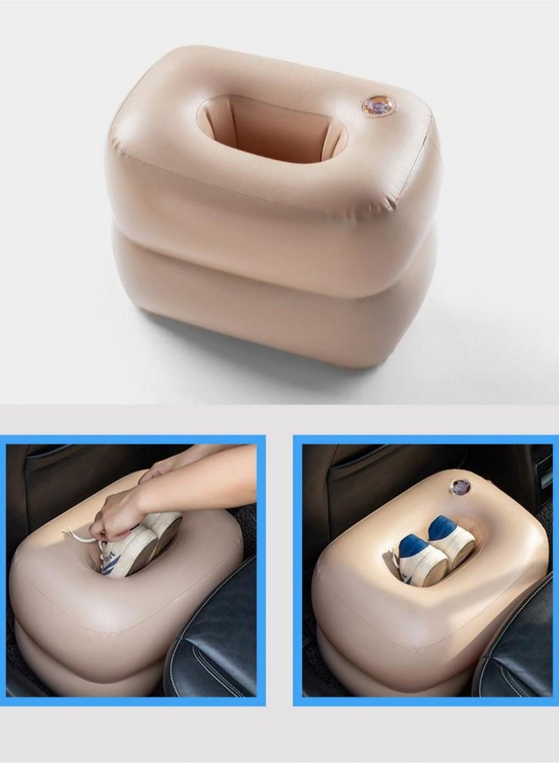 فلاشهوك مرتبة هوائية للسيارات الرياضية متعددة الاستخدامات فرشة رحلات  - سرير سيارة نوم قابل للنفخ للسيارة للمقعد الخلفي للسيارة مع مضخة هواء كهربائية، للرحلات والتخييم في الهواء الطلق، اللون البيج - Image 4