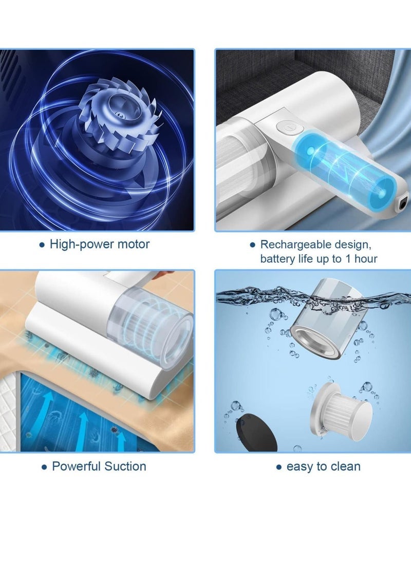 Gravity Handheld UV Light Vacuum Cleaner 10KPa Effectively Removes Dust Mites Bed Bugs Collector for Bed Home Mattress Pillows Cloth Sofas Carpets  - Image 3
