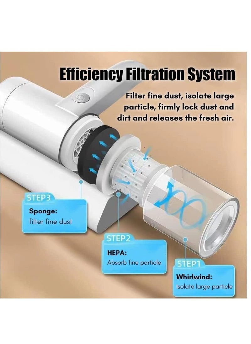 Gravity Handheld UV Light Vacuum Cleaner 10KPa Effectively Removes Dust Mites Bed Bugs Collector for Bed Home Mattress Pillows Cloth Sofas Carpets  - Image 4