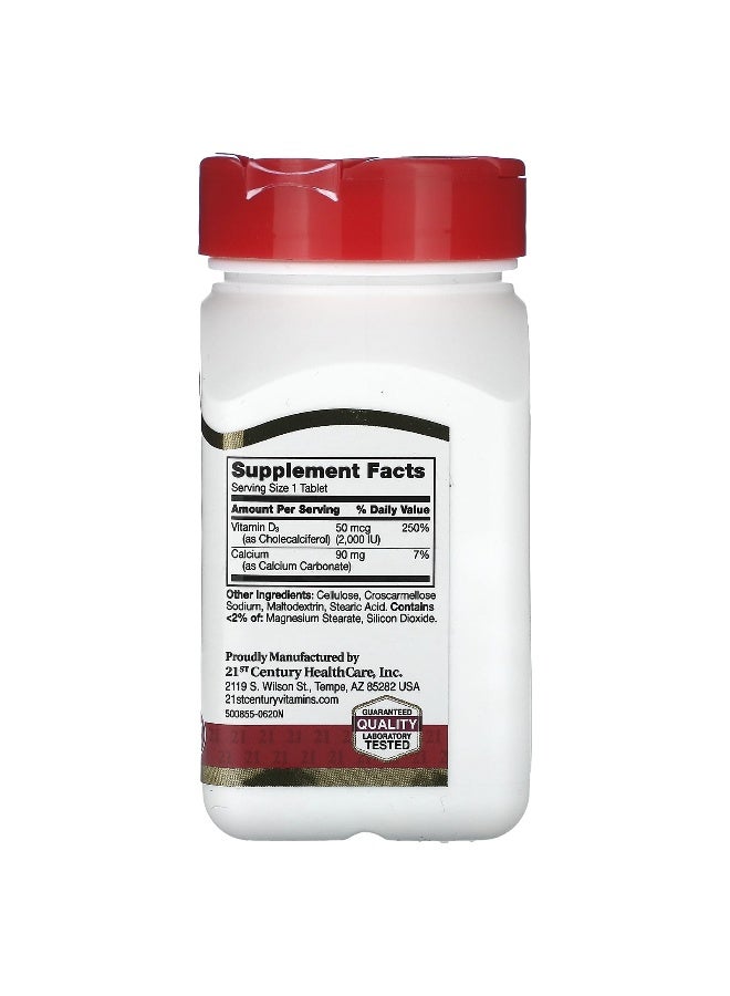 21st Century, D3, 50 mcg (2,000 IU), 250 Tablets