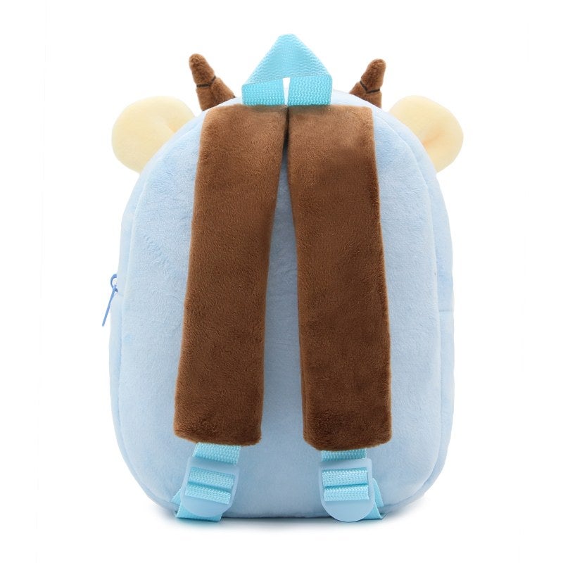 Plush Kids Backpack, Cow Animal Design, Soft Lightweight School Bag for Toddlers and Preschool Kids - Image 5