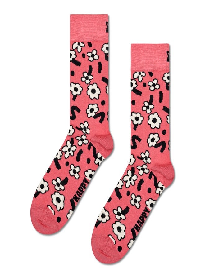 هابي سوكس مجموعة هدايا جوارب Happy Socks ثلاثية مزينة بالزهور، لون أزرق، مقاس صغير/متوسط - Image 3
