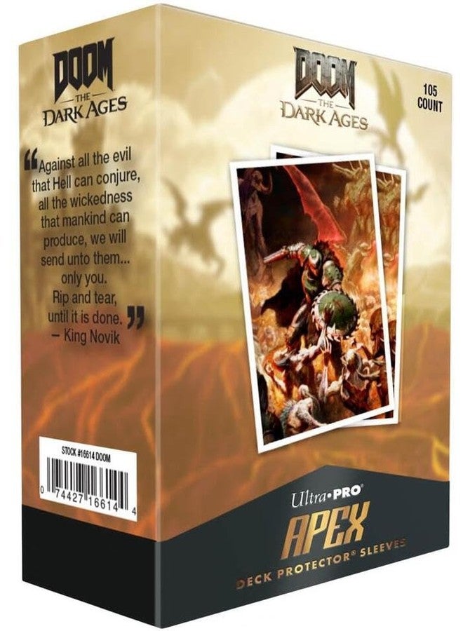 أغطية بطاقات Ultra Pro Doom The Dark Ages، 105 قطعة، أغطية حماية سطح البطاقات APEX - Onslaught