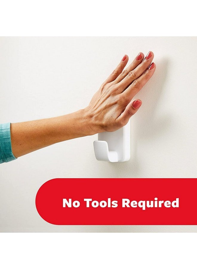 Command Command 15 Lb XL Heavyweight Wall Hook, Damage Free Hanging Wall Hook with Adhesive Strips, Heavy Duty Single Wall Hook for Hanging Back to School Organizers, 2 White Hooks and 8 Command Strips  - Image 5