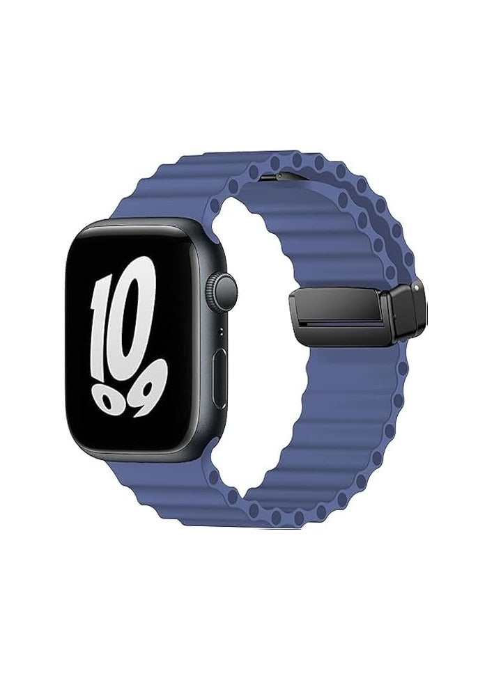 Magnetic Buckle Strap compatible For Apple Watch Ultra Bands 49mm 45mm 44mm 42mm, Soft Silicone Magnetic Buckle Sport Replacement Strap for iWatch Ultra 2 Ultra SE Series