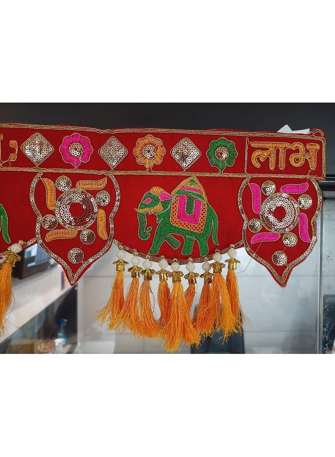 Collectible India Multicolour toran/bandarwar/bandarwal for Main Door/Temple Door Diwali Decoration Items for Home - Wall Hanging Religious. - Image 5