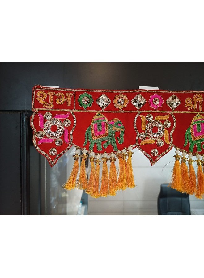 Collectible India Multicolour toran/bandarwar/bandarwal for Main Door/Temple Door Diwali Decoration Items for Home - Wall Hanging Religious. - Image 3