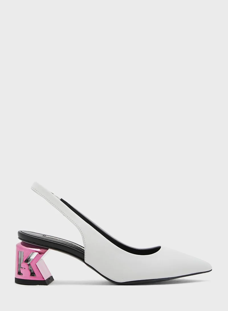 Karl Lagerfeld Pointed Toe Slingback Pumps