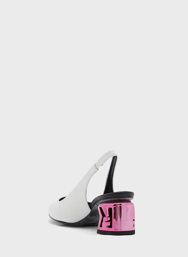 Karl Lagerfeld Pointed Toe Slingback Pumps