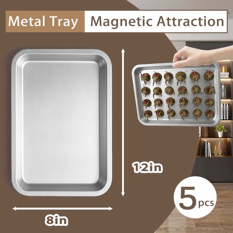 montex Miniature Storage Case for Collectibles Miniatures, Wooden Miniature Display Cases with 5 Trays, Transparent Front and Back for Better Display, Miniatures Transport Case, Black - Image 5