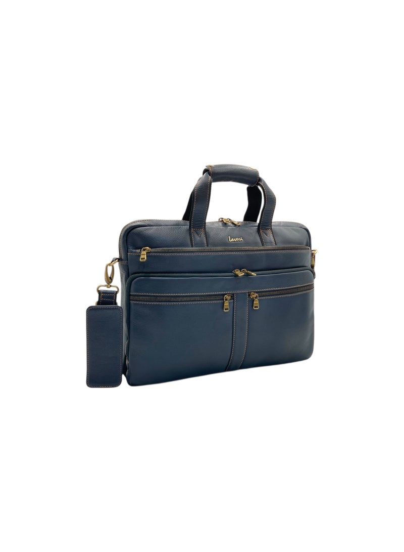 LAVERI LEATHER LAVERI Laptop Bag for Men - Leather Messenger Bag for Office - Fits up to 15 Inch Laptop - Shoulder Bag with Multiple Compartments - Executive Leather Bag for Work/Travel/Casual - 2888 - Image 1