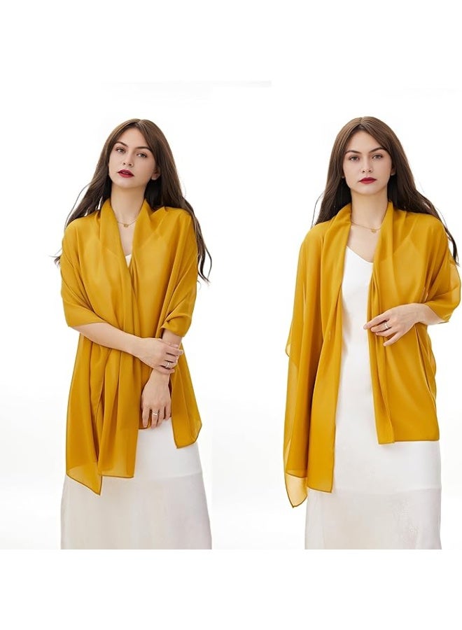 منتقي Chiffon Scarf for Women – Lightweight Soft Fashion Hijab Shawl, Solid Color Long Headscarf Wrap, Breathable Elegant Muslim Scarf for Daily Wear & Special Occasions - Image 4