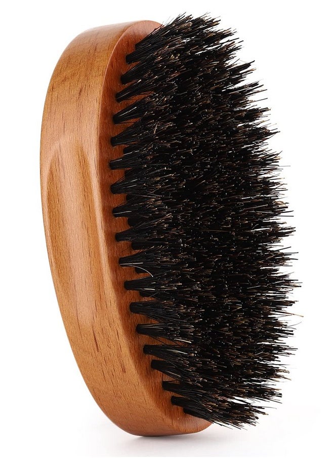 Perfehair - Boar Bristle Beard Brush For Men Firm Bristles Wood Hair Comb For Mustache Thin Short Hair Military Style - Image 1