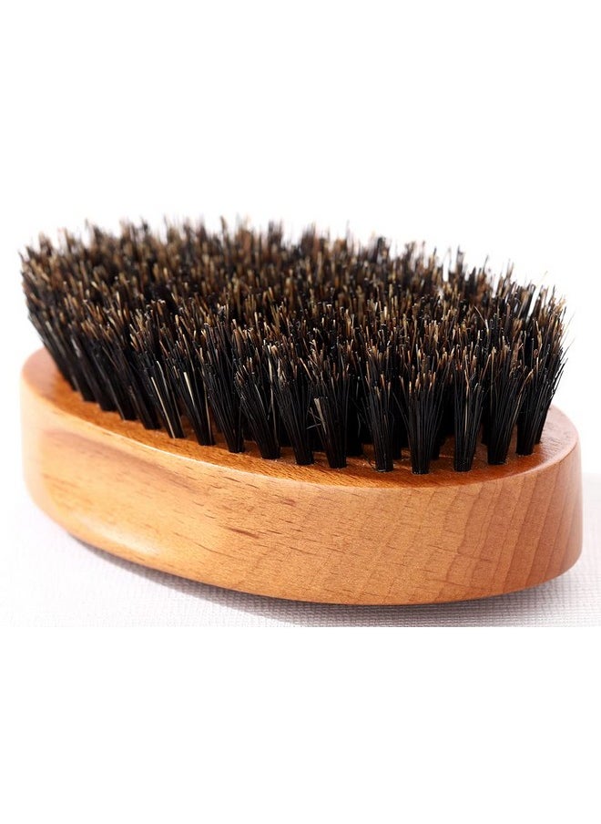 Perfehair - Boar Bristle Beard Brush For Men Firm Bristles Wood Hair Comb For Mustache Thin Short Hair Military Style - Image 1